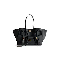 Balenciaga Сумка Bel Air среднего формата Black - фото 1