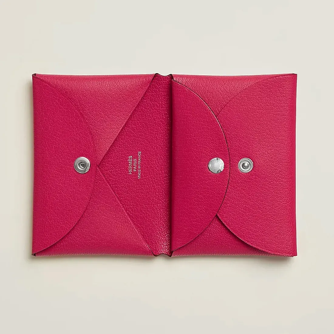 Hermès Кардхолдер Calvi Duo Rose Extreme - фото 2