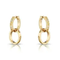 Cartier Серьги Love earrings, multiwear, half-paved Yellow Gold - фото 1