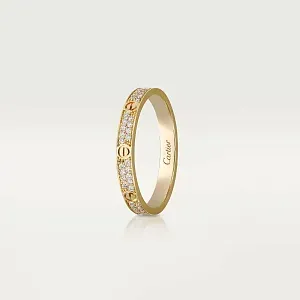 Cartier Кольцо Love маленькая модель c бриллиантовым паве Yellow Gold - фото 4