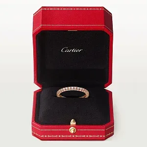 Cartier Обручальное кольцо с бриллиантовым паве Etincelle de Men 2 мм Rose Gold - фото 4