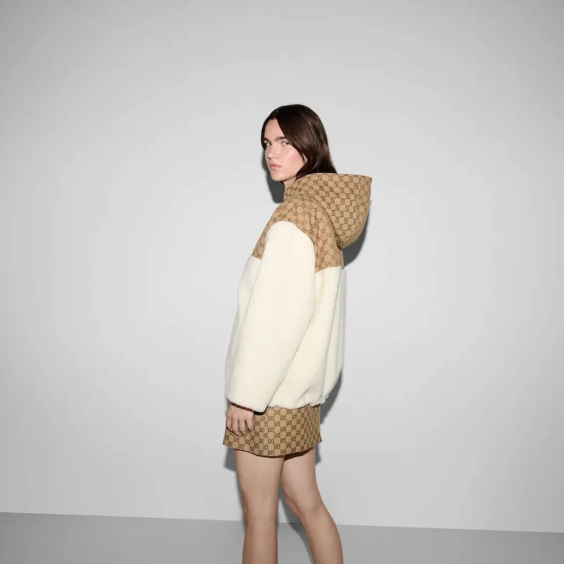 Gucci Куртка на молнии из шерсти интарсии GG - фото 3