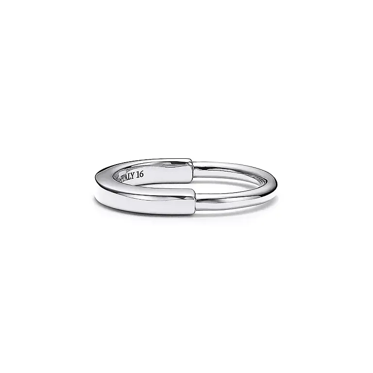 Кольцо Tiffany Lock Ring Men White Gold - фото 1