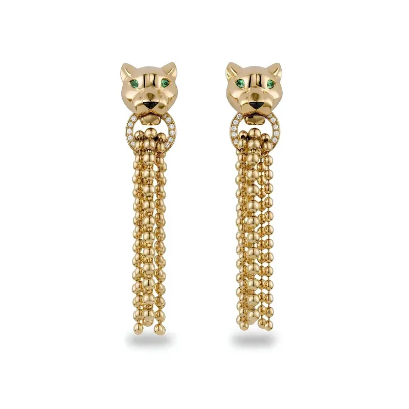 Cartier Серьги Panthere de earrings, diamonds - фото 1