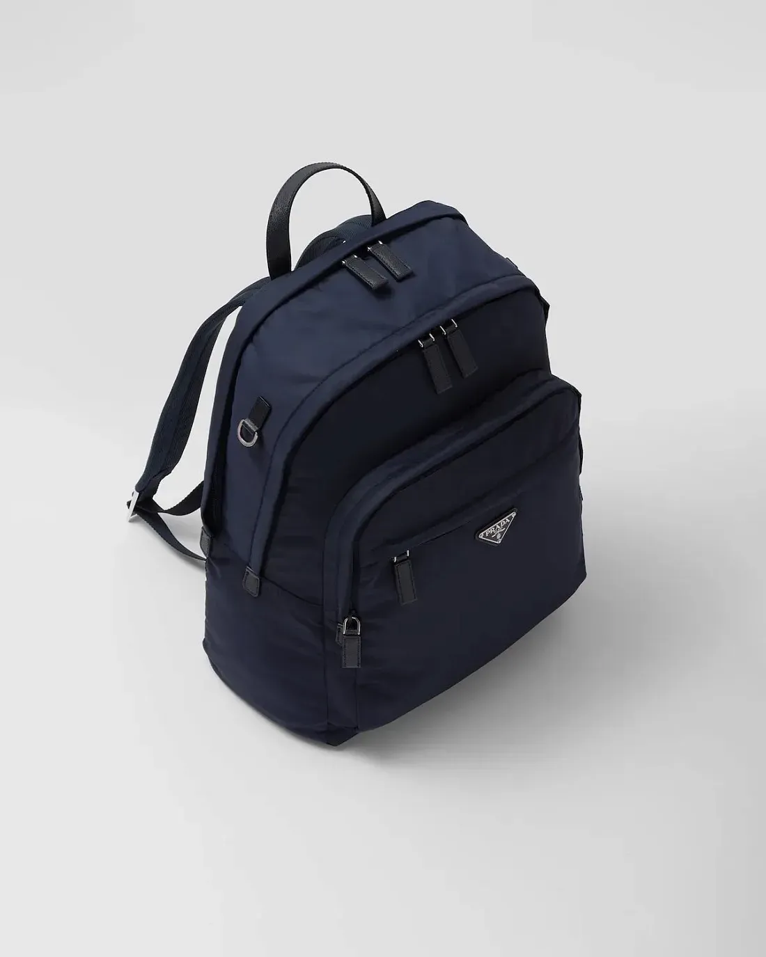 Prada Рюкзак из ре-нейлона и сафьяновой кожи Navy - фото 2