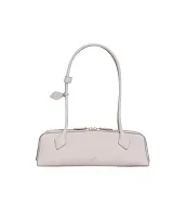 Alaïa Сумка LE TECKEL среднего размера из телячьей кожи нубука Beige/Powder - фото 1