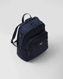 Prada Рюкзак из ре-нейлона и сафьяновой кожи Navy - фото 2