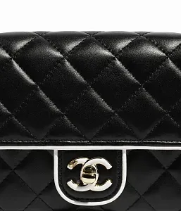 Chanel Кошелек с цепью Black and White - фото 4