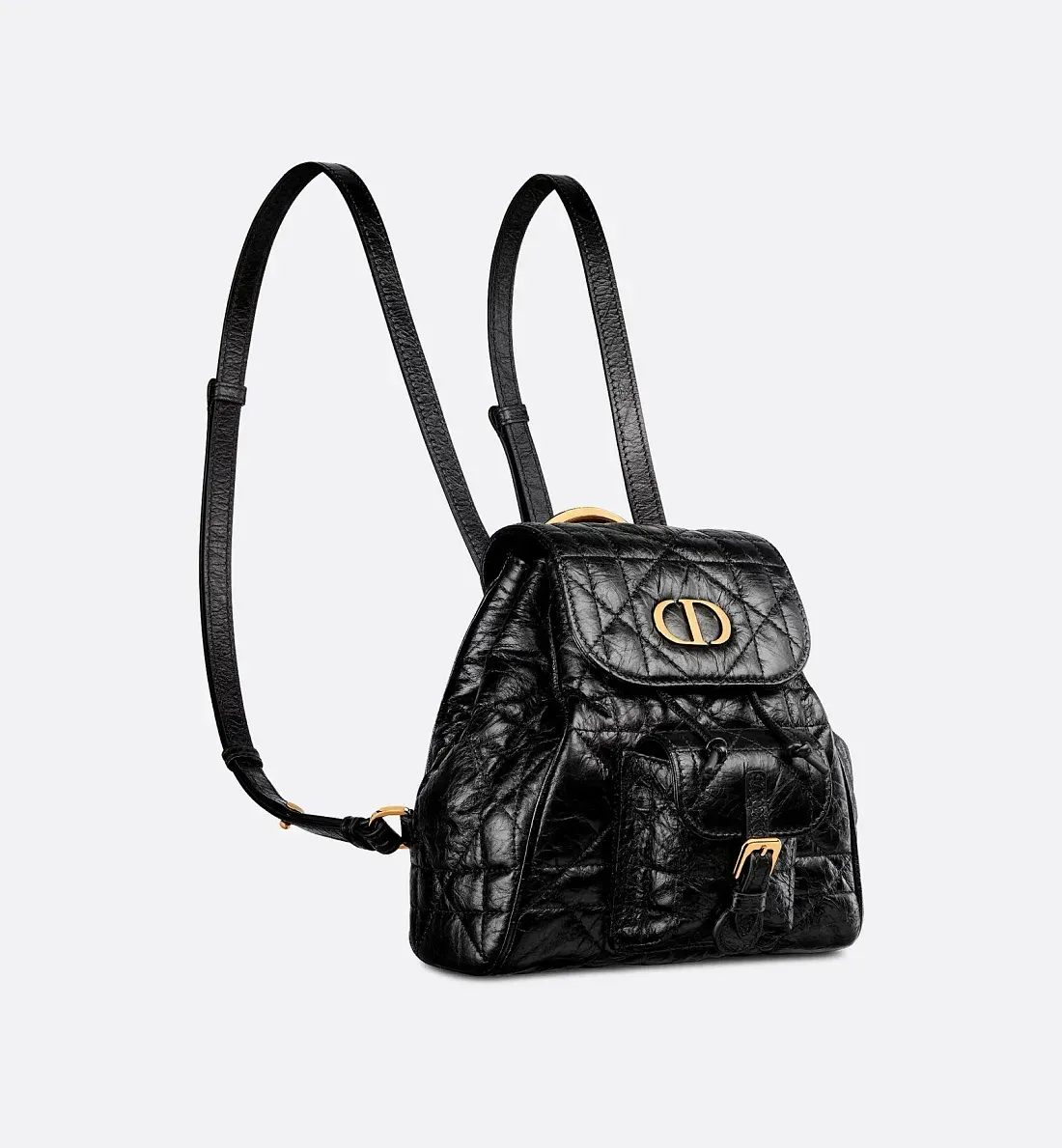 Dior Рюкзак Caro in cracked calfskin маленького формата - фото 2