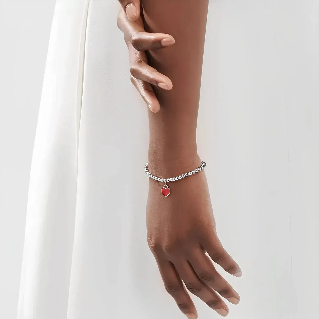 Tiffany & Co. Браслет Blue Heart Plaque Bead Bracelet Red - фото 2
