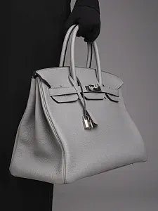 Hermès Cумка Birkin 35 Gris Mouette Togo Palladium Hardware - фото 2