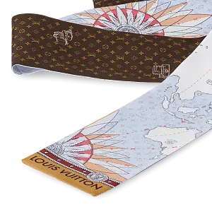 Louis Vuitton Шелковая лента Map Bleu Clair - фото 2