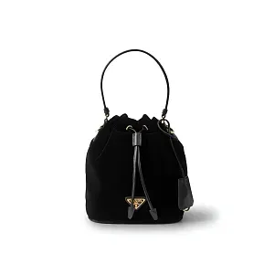Prada Вельветовая мини-сумка с деталями из наппа-кожи - фото 1