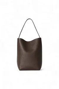 The Row Сумка Medium NS Park Tote Deep Brown из кожи - фото 1