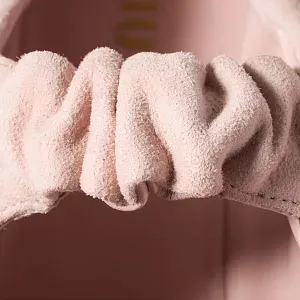 Miu Miu Балетки Ruches suede ballerinas Peach - фото 4