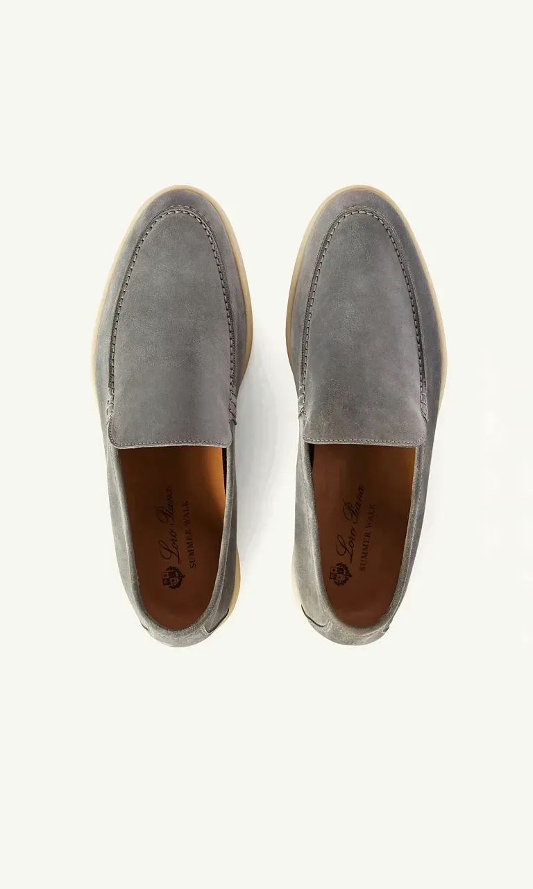Лоферы Summer Walk Loro Piana Gray - фото 1