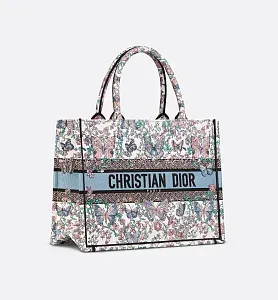 Dior Сумка Book Tote white and blue среднего формата - фото 2