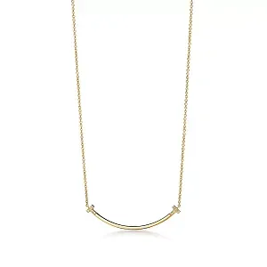 Tiffany & Co. Подвеска T Smile Small Pendant with Diamonds Yellow Gold - фото 3