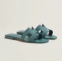 Hermès Сандалии Oran Blue Burnt Pine Forest - фото 1