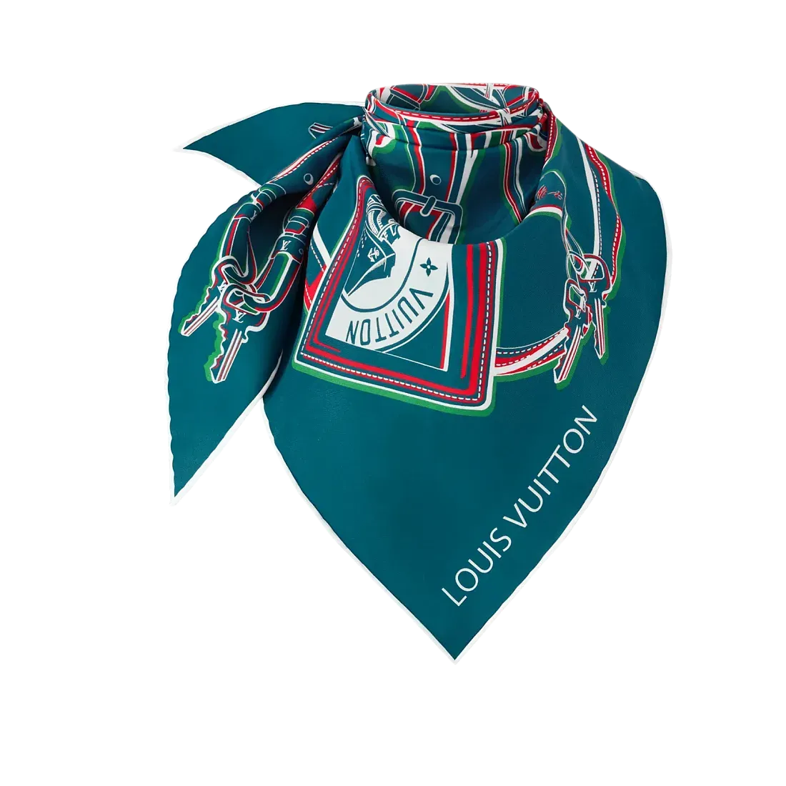 Louis Vuitton Треугольный платок All That Strap Blue - фото 3