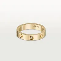 Cartier Обручальное кольцо Love с одним бриллиантом Yellow Gold - фото 1