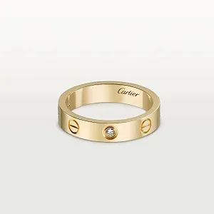 Cartier Обручальное кольцо Love с одним бриллиантом Yellow Gold - фото 1