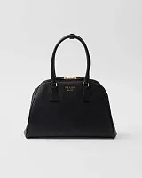 Prada Сумка из кожи Saffiano среднего размера Black - фото 1