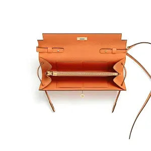 Hermès Мини-сумка Kelly To Go Orange Epsom Gold Hardware - фото 3