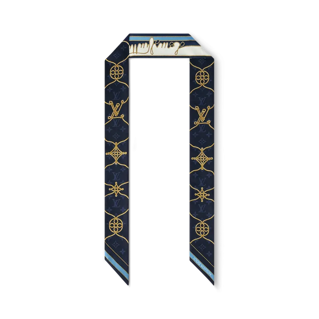 Louis Vuitton Шелковая лента Cordage BB Bleu Ciel - фото 4
