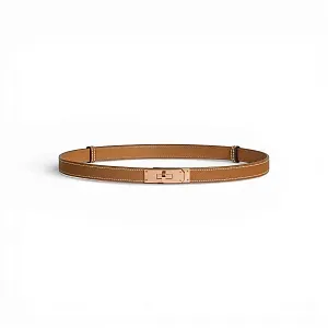 Hermès Ремень Kelly 18 Gold / Or Rose - фото 1