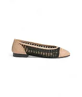 Chanel Балетки из рафии Black/Beige - фото 1