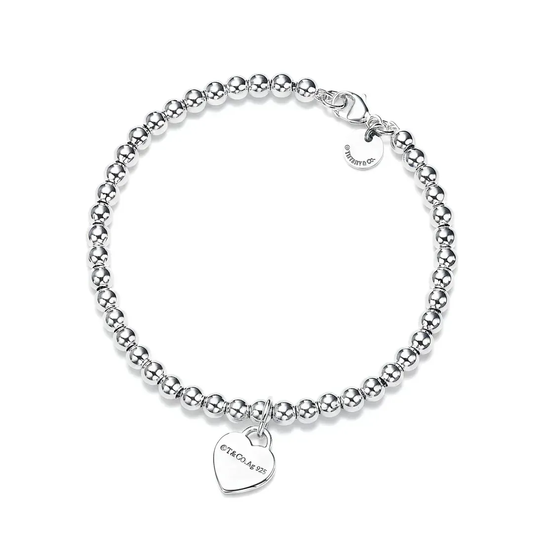 Tiffany & Co. Браслет Heart Tag Bead Bracelet in Silver - фото 3