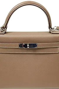 Hermès Kelly 28 Etoupe Epsom PHW Preloved - фото 15