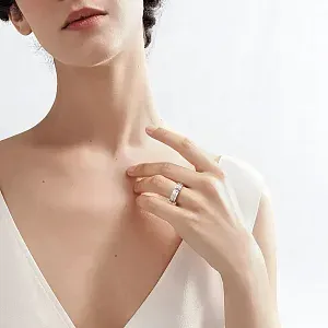Tiffany & Co. Кольцо T Wide Ring in White Gold Men - фото 3