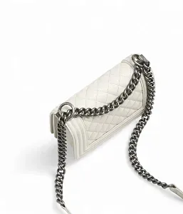 Chanel Сумка Boy Light Grey - фото 3