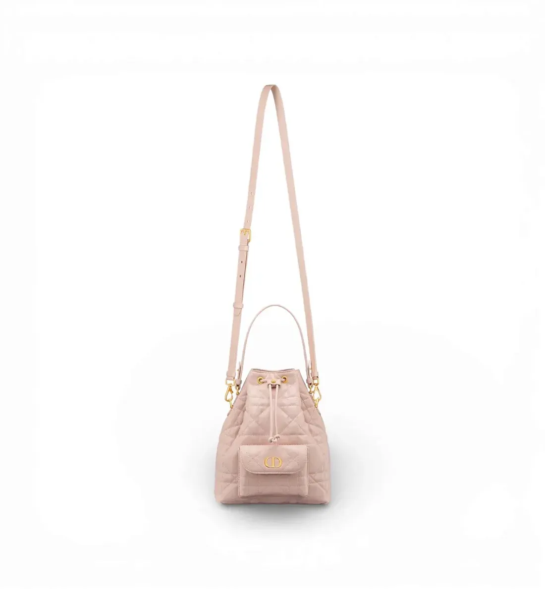 Dior Сумка Bucket Caro Small Powder Pink - фото 5
