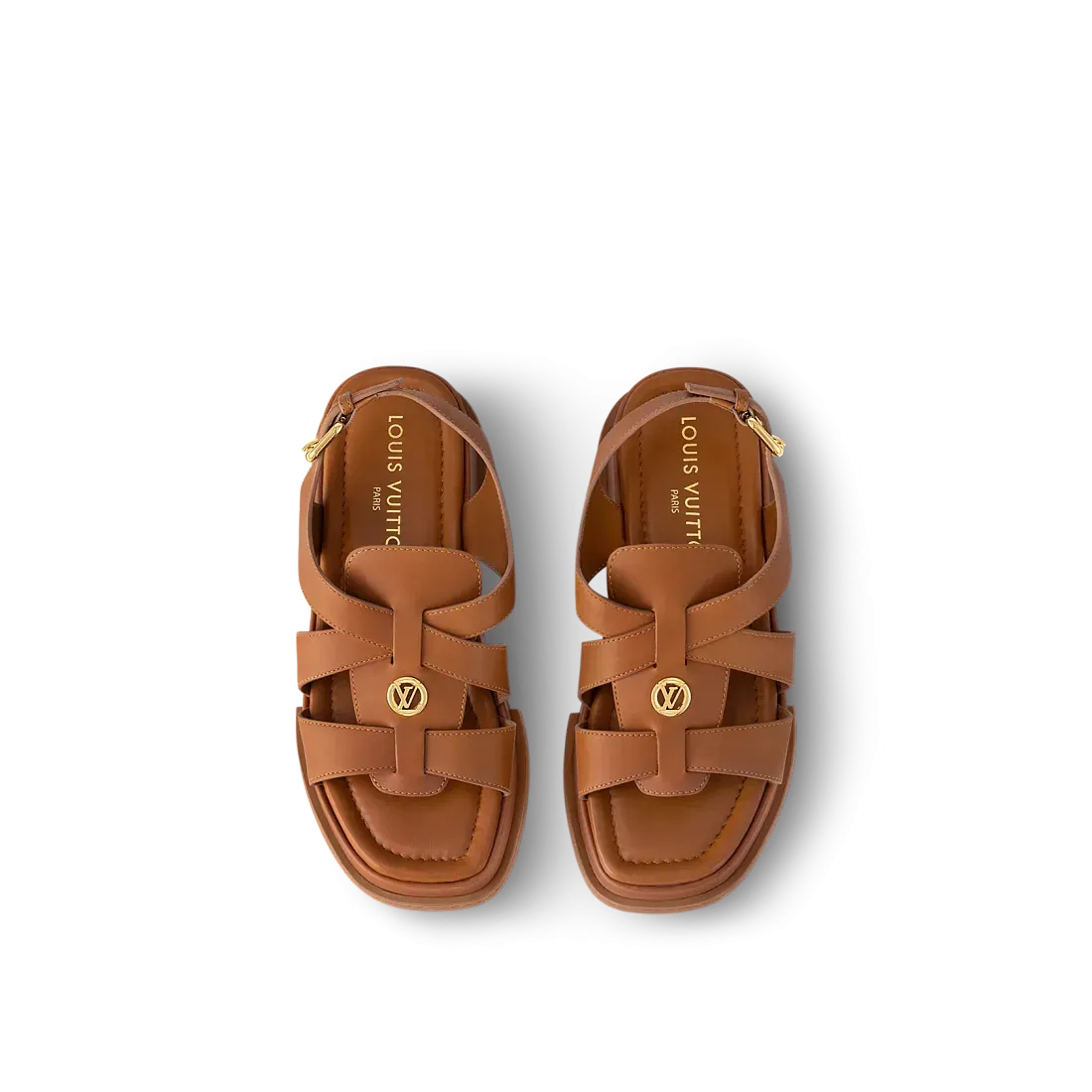 Louis Vuitton Сандалии Maya Flatform Cognac Brown - фото 2
