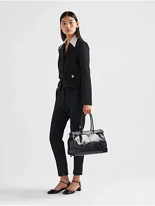 Prada Большая кожаная сумка Black - фото 8