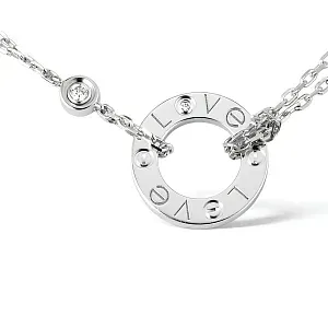 Cartier Кулон Love, 2 diamonds White Gold - фото 3