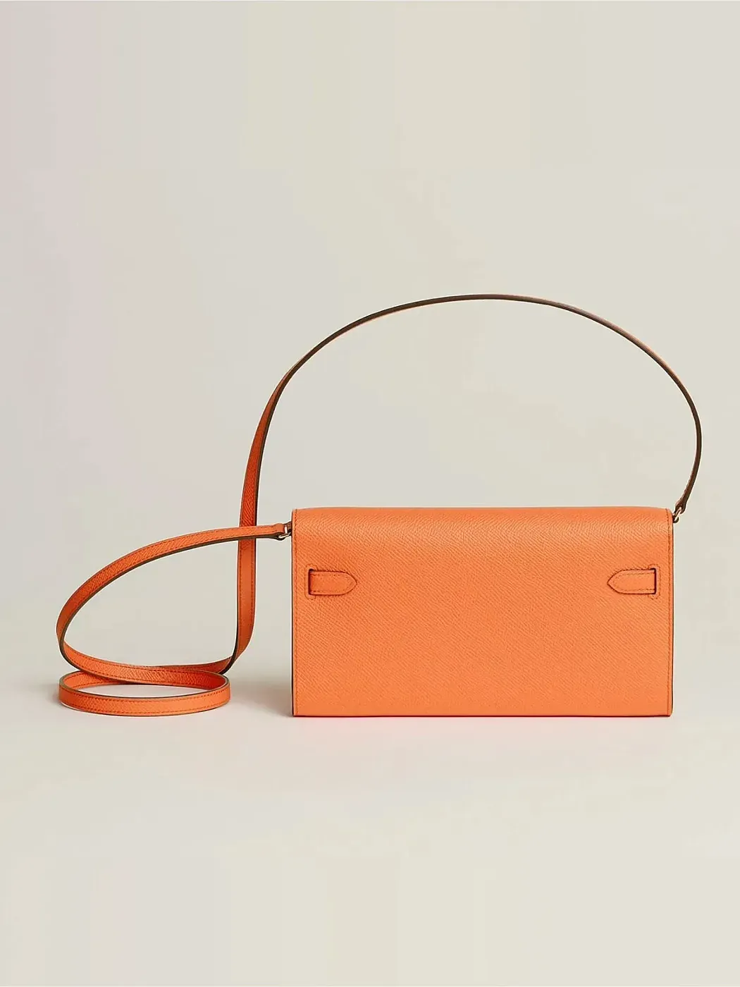 Hermès Кошелек Kelly To Go Orange Epsom Gold Hardware - фото 2