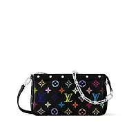Louis Vuitton Клатч Pochette Accessoires TM x Multicolore Black - фото 1