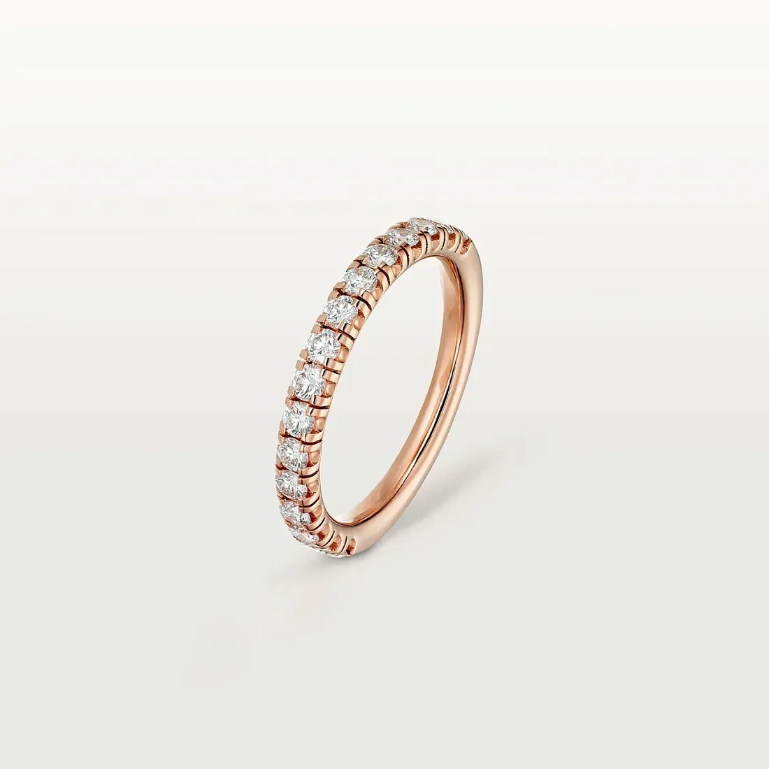 Cartier Обручальное кольцо с бриллиантовым паве Etincelle de 2 мм Rose Gold - фото 2