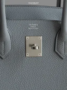 Hermès Сумка Birkin 30 Gris Pantin Togo Palladium Hardware - фото 3