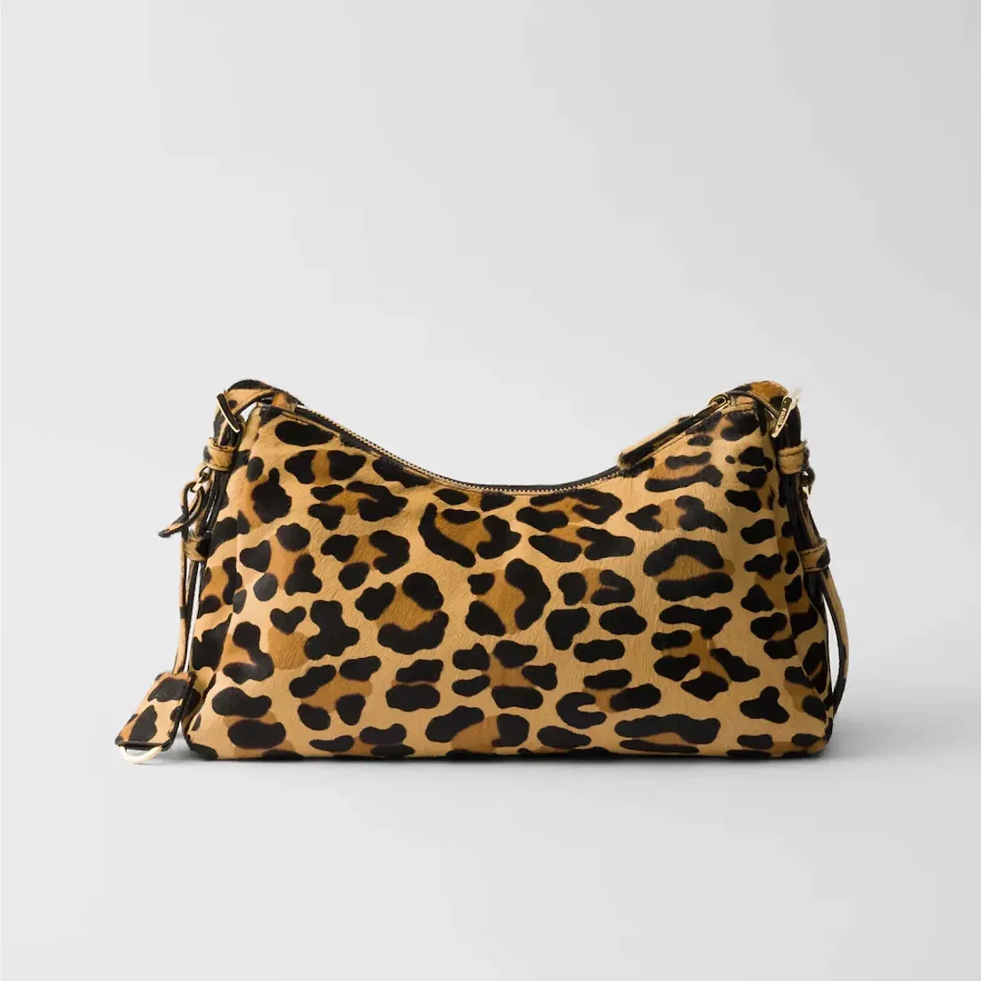 Prada Средняя сумка Aimee из кожи с леопардовым принтом - фото 4