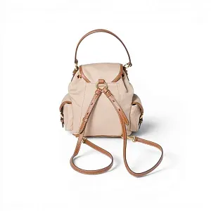 Miu Miu Рюкзак Canvas and leather backpack Cord Beige/Brandy - фото 4