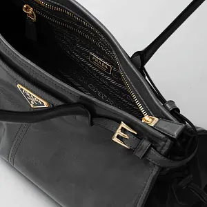 Prada Средняя кожаная сумка Black - фото 8