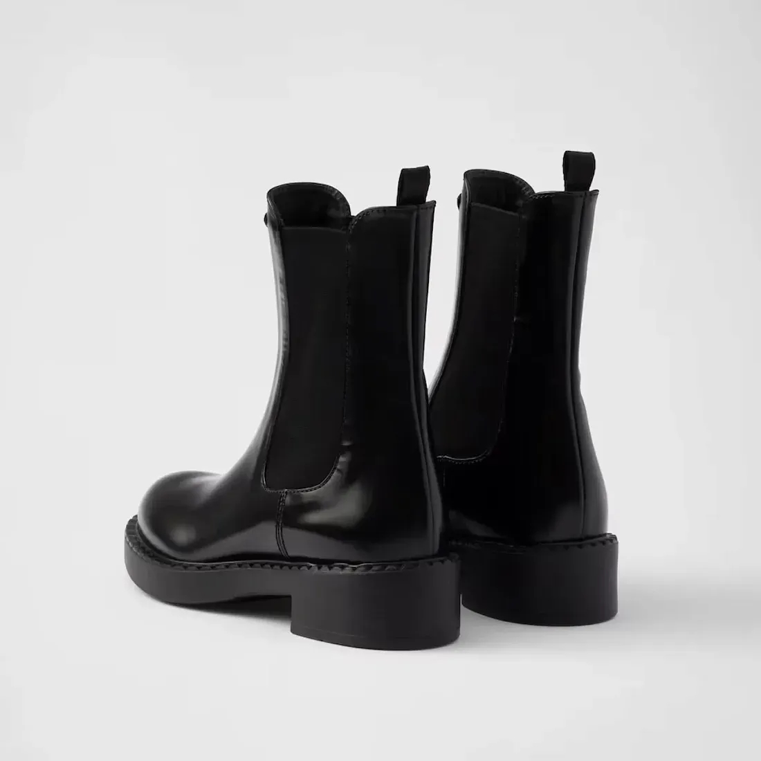 Prada Ботинки челси из полированной телячьей кожи - фото 4
