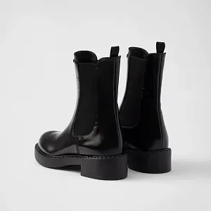 Prada Ботинки челси из полированной телячьей кожи - фото 4