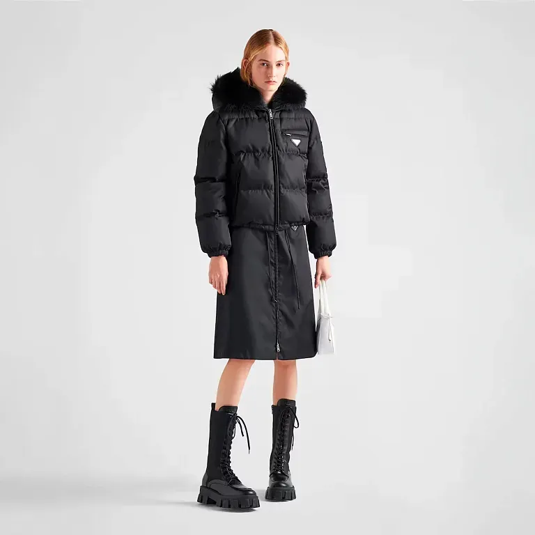 Пуховая куртка из габардина Re-Nylon Prada - фото 2