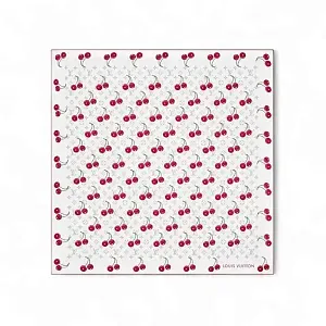 Louis Vuitton Платок-каре Monogram Cerise 90 LV x TM White - фото 1